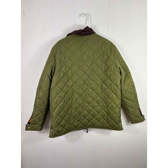 Robert Graham Quilted Jacket Green Size XL NWT Collared Preppy Outdoor Lagenlook - Picture 13 of 15